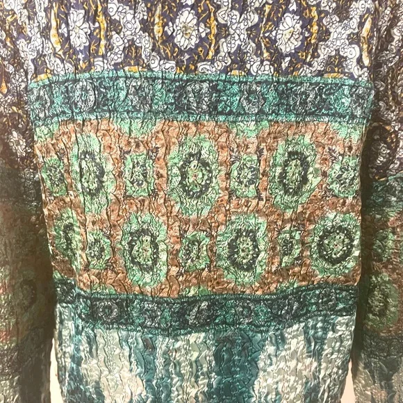 Tania Nardi Textured Black Turquoises Multi Colored Jacket & Sleeveless Top - Picture 8 of 10